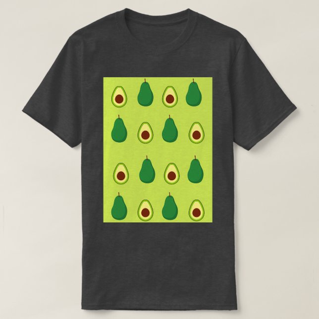 Avocado mönster lime t shirt (Design framsida)