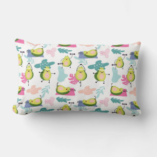 Avocado Mönster Lumbar Pillow Lumbarkudde