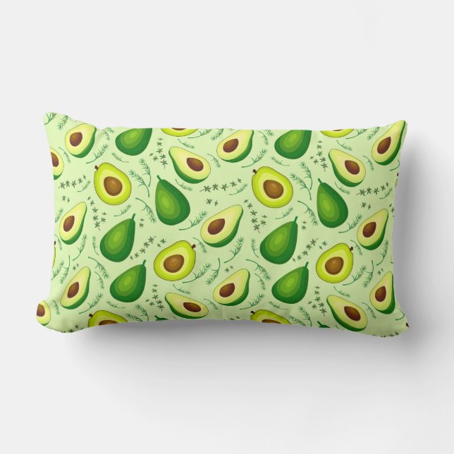 Avocado Mönster Lumbarkudde (Framsida)