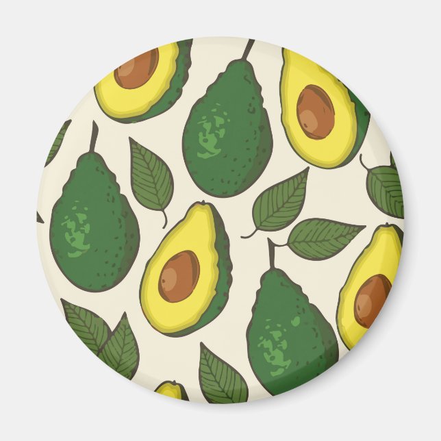 Avocado mönster magnet (Framsidan)