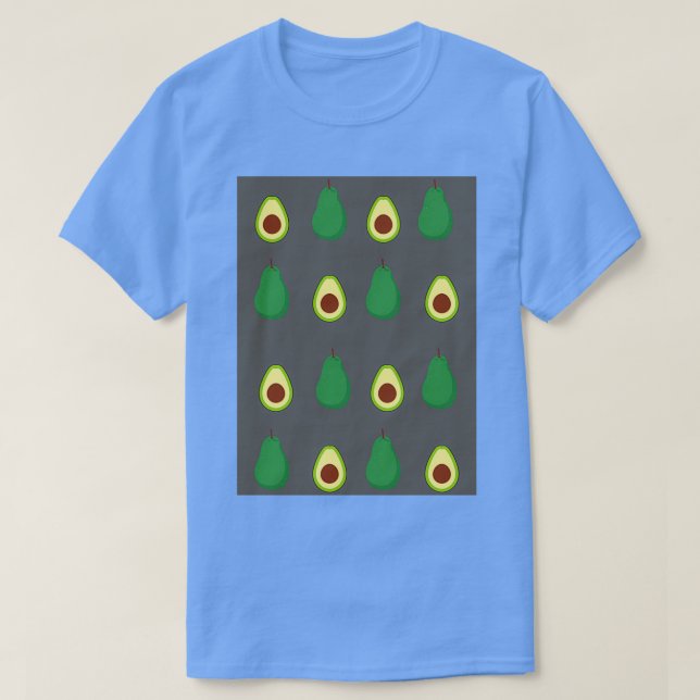 Avocado mönster mörk grått t shirt (Design framsida)