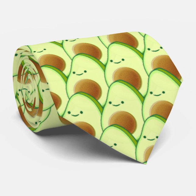 Avocado Mönster över hela Neck Tie Slips (Rullad)