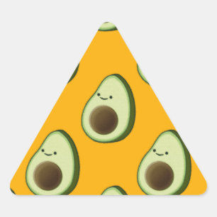 Avocado Mönster Triangelformat Klistermärke