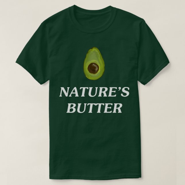Avocado Natures Butter Avocado Älskare T Shirt (Design framsida)