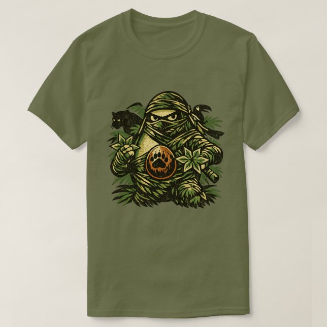 Avocado Ninja — Skugga av djungeln  T Shirt (Design framsida)