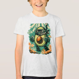 Avocado Ninja Snorkeler — Vintage Summer Ocean T Shirt