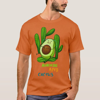 Avocado och cactus lustiga t shirt