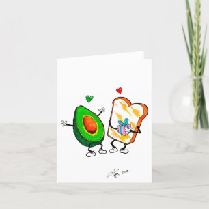 Avocado- och popup-födelsedagskort kort