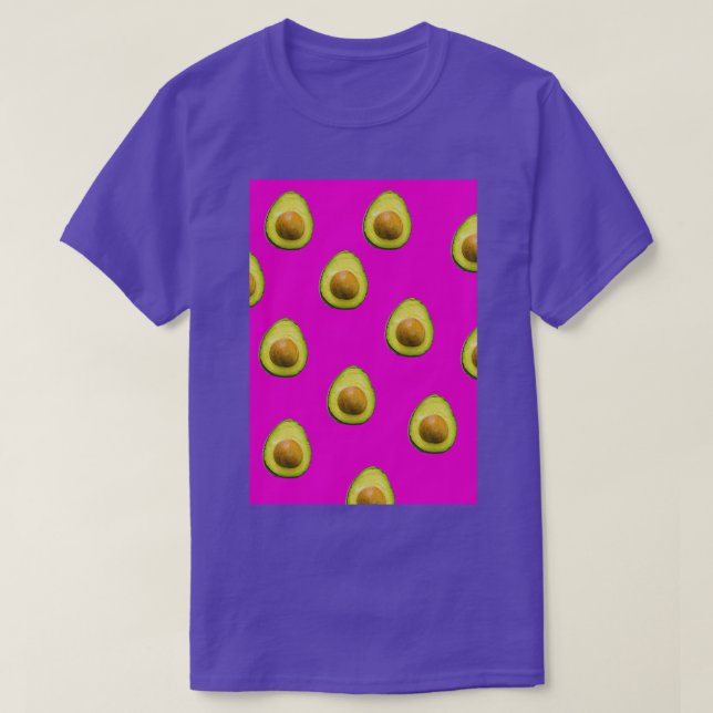 Avocado och rosa mönster t shirt (Design framsida)