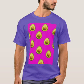 Avocado och rosa mönster t shirt