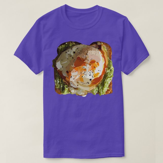 Avocado och Runny Egg Toast T Shirt (Design framsida)