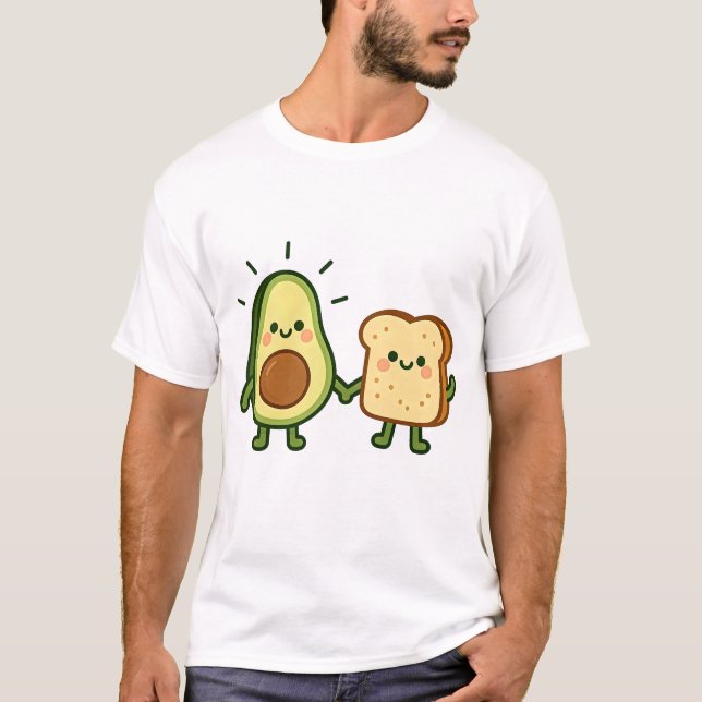 Avocado och Toast Friends T Shirt (Framsida)