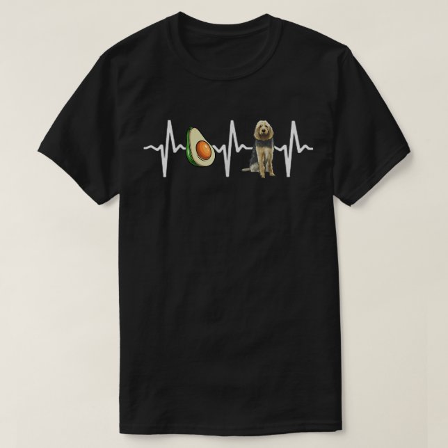 Avocado Otterhound Heartslag Hund älskare  T Shirt (Design framsida)