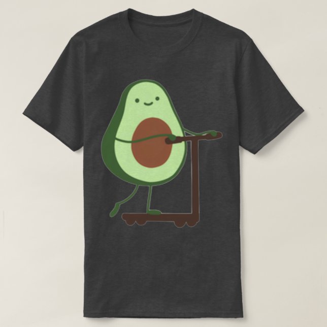 Avocado på en Scooter T Shirt (Design framsida)