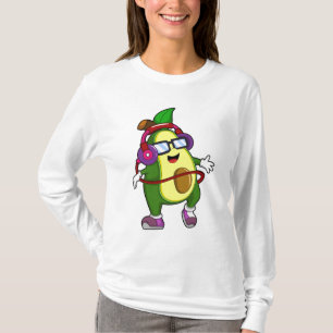 Avocado på Music med hörlurar T Shirt