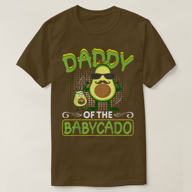 Avocado pappa till Babycado Avocado Vegan-familjen T Shirt (Design framsida)