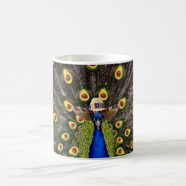 Avocado Peacock 11oz Kaffemugg (Center)