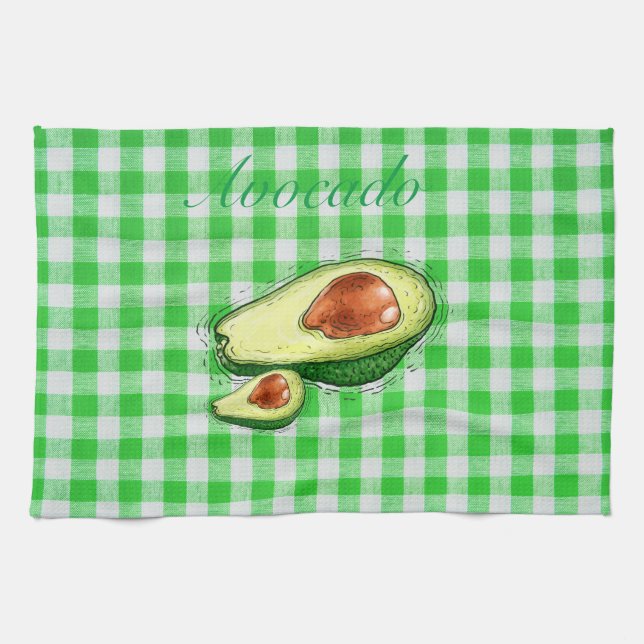 Avocado plaid Kitchen Towels Kökshandduk (Horisontell)