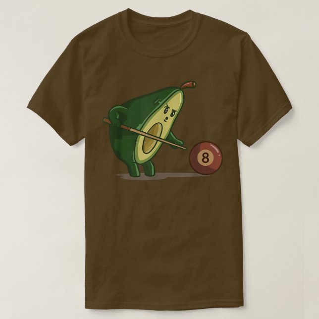 avocado playing poolbillard vegan billard gift  t shirt (Design framsida)