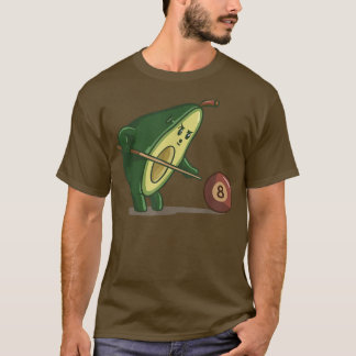 avocado playing poolbillard vegan billard gift  t shirt