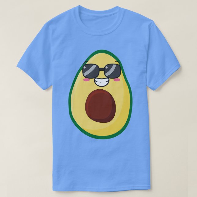 Avocado Plush lustig avocado med solglasögon för a T Shirt (Design framsida)