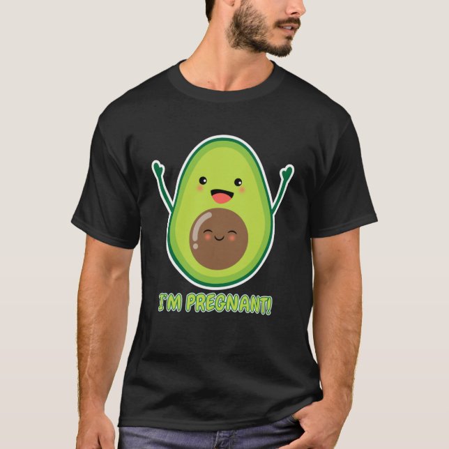 Avocado Pregnant Announcement Women Coola T Shirt (Framsida)