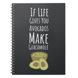 Avocado-presenter Guacamole Trendigt Glatt Frukt V Anteckningsbok