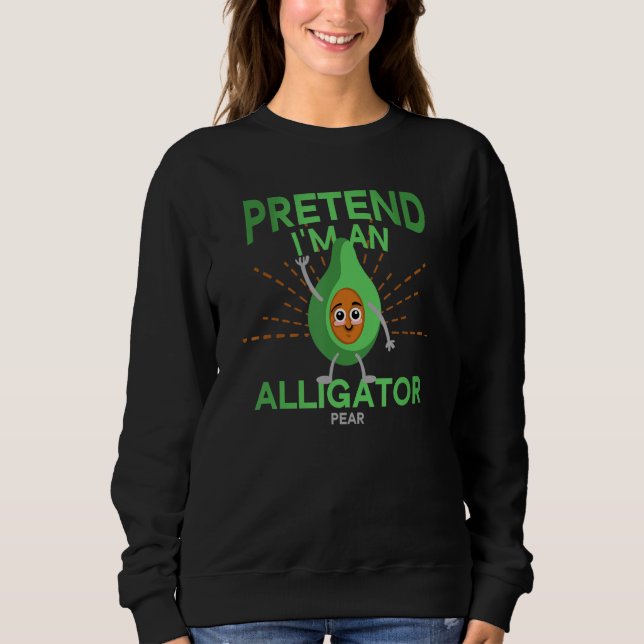 Avocado Pretend I'm An Alligator Pear Men Women Ki T Shirt (Framsida)