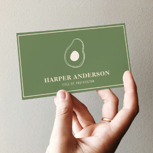 Avocado Professionell Business med modern minimal Visitkort