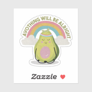 Avocado Pun: Avothing kommer att gå bra Klistermärken