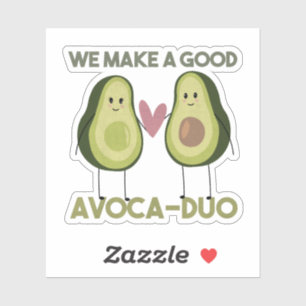 Avocado Pun: Vi gör en Bra Avoca-duo Klistermärken