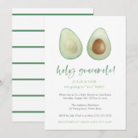 Avocado Punny Funny Par Baby Shower