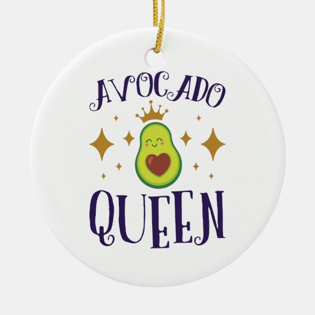 Avocado Queen Julgransprydnad Keramik (Framsidan)