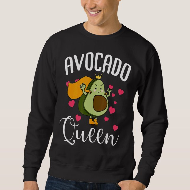Avocado Queen Lång Ärmad Tröja (Framsida)