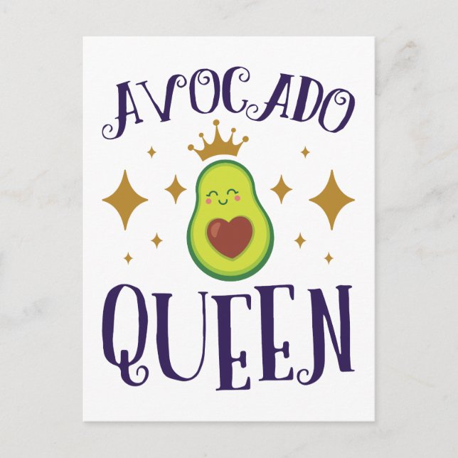 Avocado Queen Vykort (Framsida)