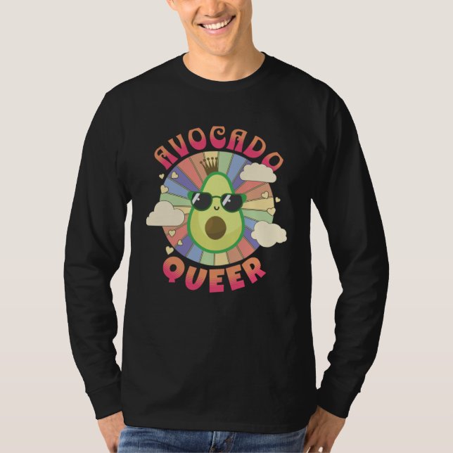 Avocado Queer Gay and Lesbian  Fruits LGBT Pride T Shirt (Framsida)