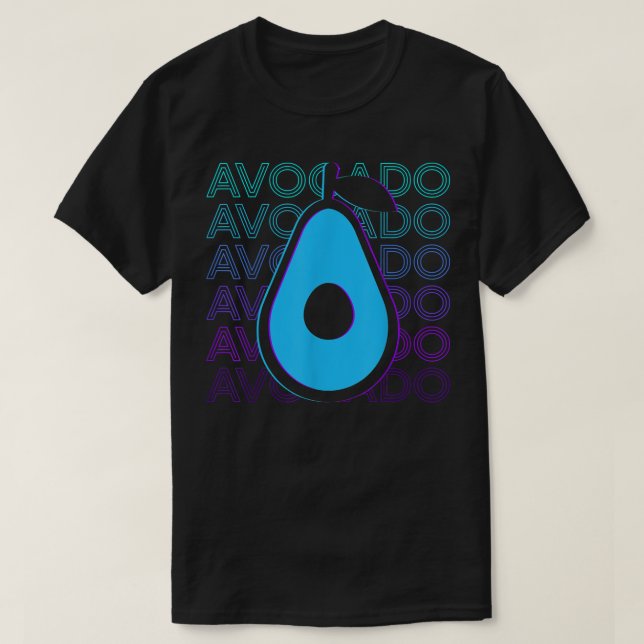 Avocado Retro Avocado T Shirt (Design framsida)