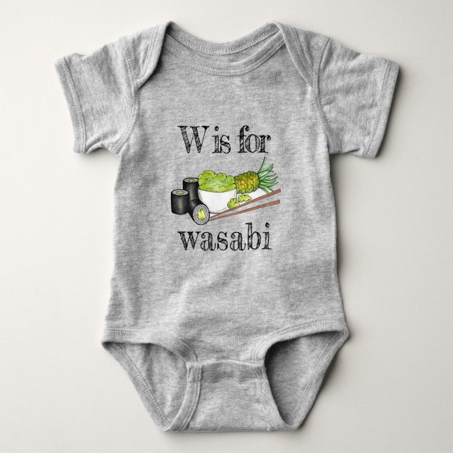 Avocado Roll Wasabi Sushi Japanska livsmedelsresta T Shirt (Framsida)