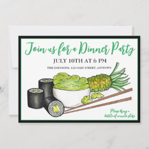 Avocado Rolls Wasabi Sushi Japansk livsmedelsmidda Inbjudningar