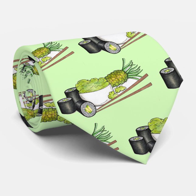 Avocado Rolls Wasabi Sushi Japansk livsmedelsmidda Slips (Rullad)