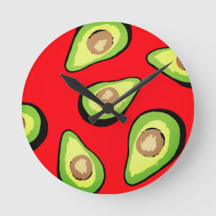 Avocado Rund Klocka