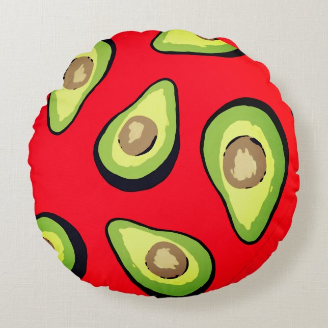 Avocado Rund Kudde (Framsidan)