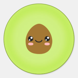 Avocado Runt Klistermärke
