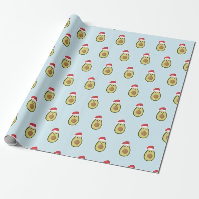 Avocado Santa Wrapping Papper Presentpapper (Utrullad)