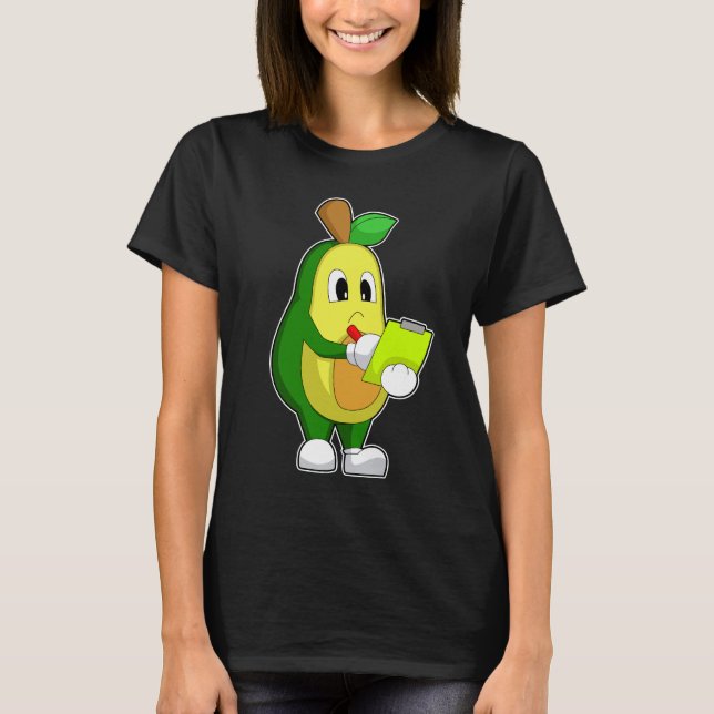 Avocado Secretary Note T Shirt (Framsida)