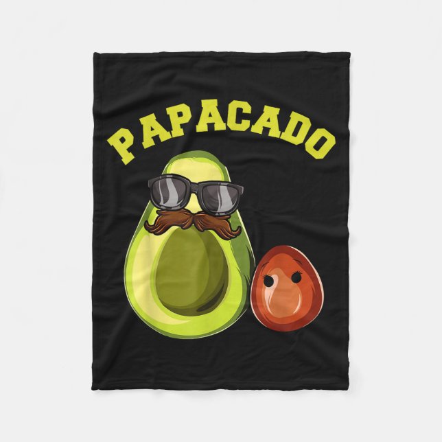 Avocado Shirt For Men, Papacado Pregnancy Announce Fleecefilt (Framsidan)