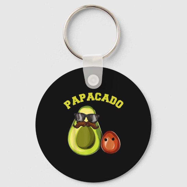 Avocado Shirt For Men, Papacado Pregnancy Announce Nyckelring (Framsida)