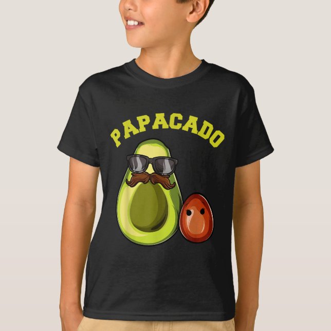 Avocado Shirt For Men, Papacado Pregnancy Announce T Shirt (Framsida)