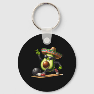 Avocado Showing Bowling Skills Cinco De Mayo Funny Nyckelring