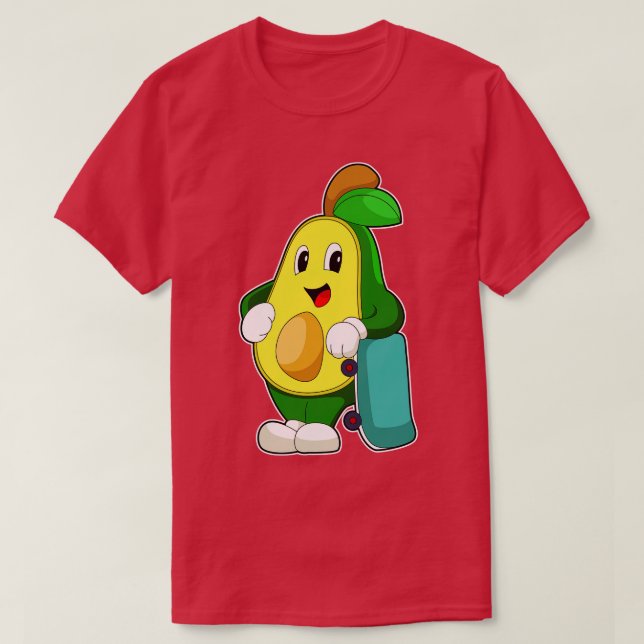 Avocado Skater Skateboard T Shirt (Design framsida)